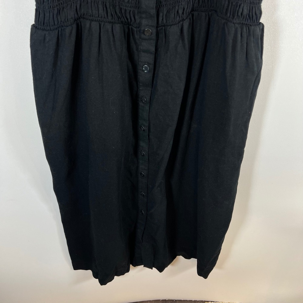 Universal Thread Black Linen Blend Button Front S… - image 4